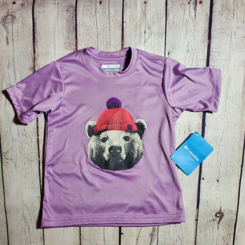 Columbia Kids Skylight Cave  Short Sleeve Tee Purple size 2TP Youth XXS